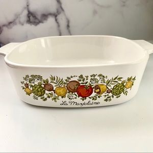 Corningware Spice of Life Casserole Dish Vintage
